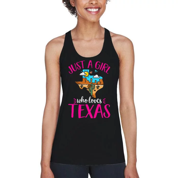 Texas Home Love Texan Who Loves Her Texas Women's Racerback Tank