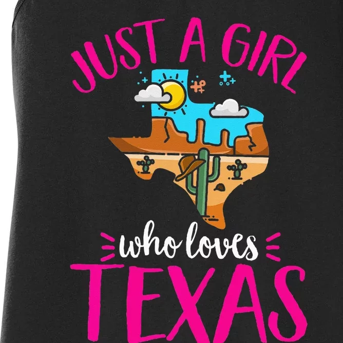 Texas Home Love Texan Who Loves Her Texas Women's Racerback Tank