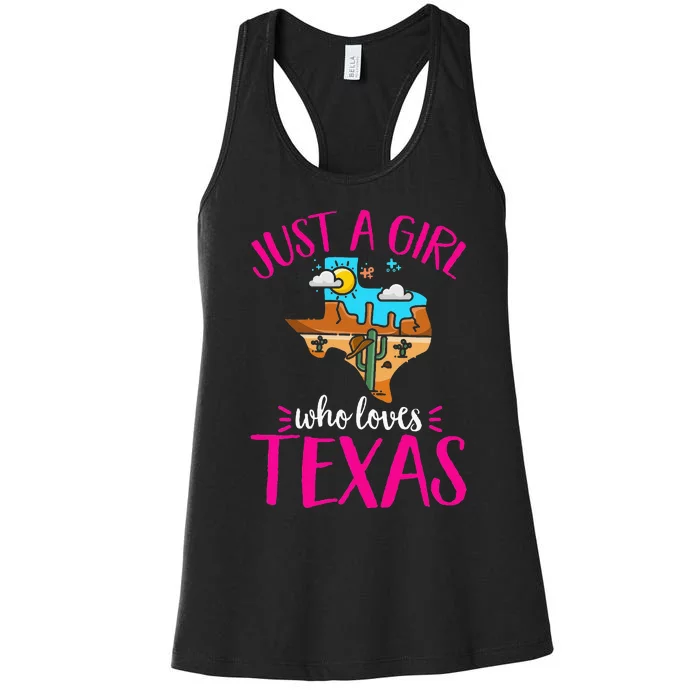 Texas Home Love Texan Who Loves Her Texas Women's Racerback Tank