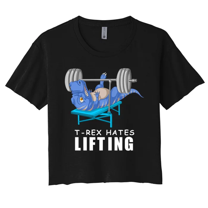 Trex Hates Lifting Women's Crop Top Tee