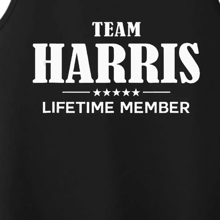 Team Harris Lifetime Member Harris Family Performance Tank