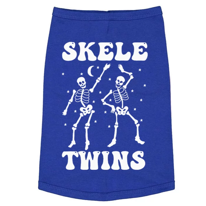 Twins Halloween Matching Skeletwins Funny Dancing Skeletons Doggie Tank