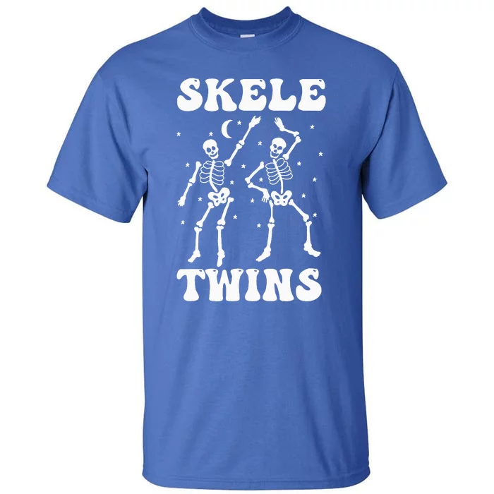 Twins Halloween Matching Skeletwins Funny Dancing Skeletons Tall T-Shirt