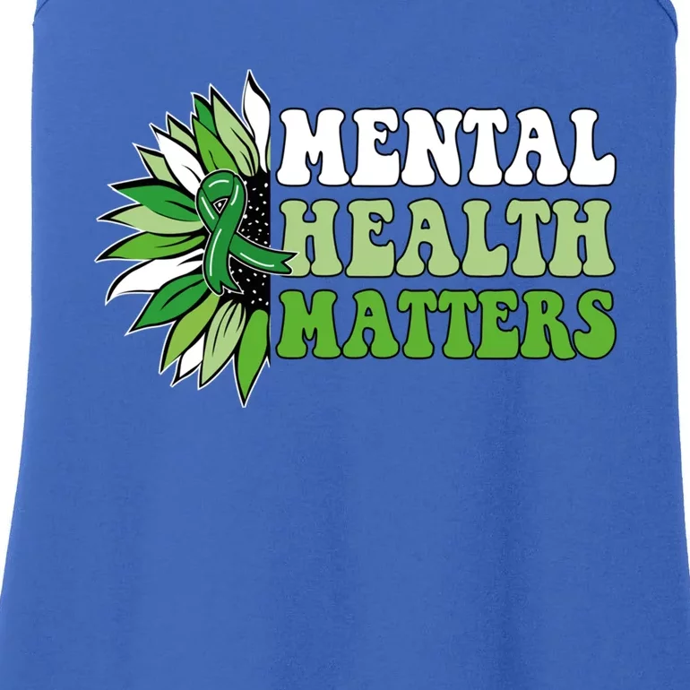 Tal Health Matters Green Ribbon Sunflower Tal Health Great Gift Ladies Essential Tank