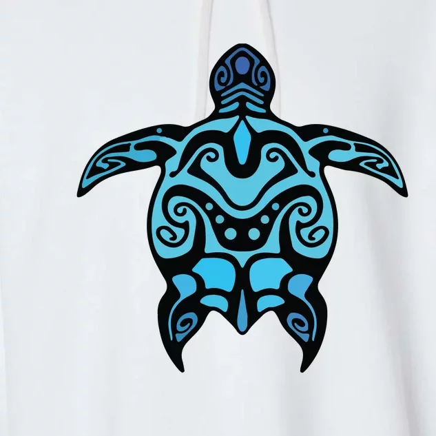 Tribal Hawaiian Maori Sun Sea Turtle 2Sided Garment-Dyed Fleece Hoodie