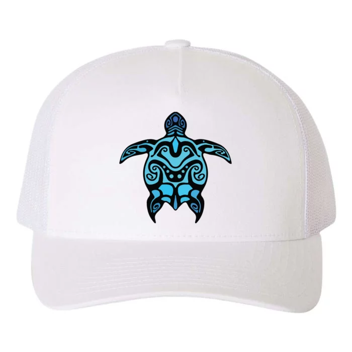 Tribal Hawaiian Maori Sun Sea Turtle 2Sided Yupoong Adult 5-Panel Trucker Hat