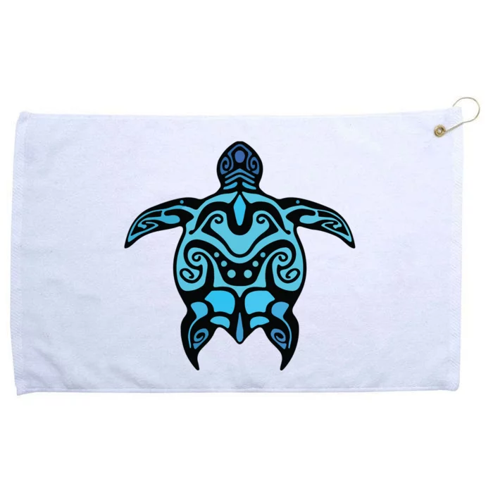 Tribal Hawaiian Maori Sun Sea Turtle 2Sided Grommeted Golf Towel