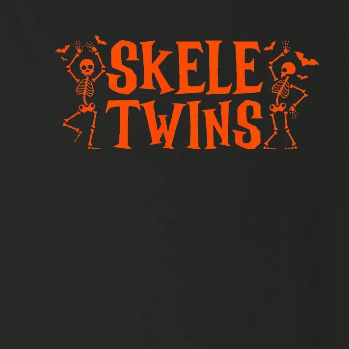 Twins Halloween Matching Skeletwins Funny Dancing Skeletons Toddler Long Sleeve Shirt