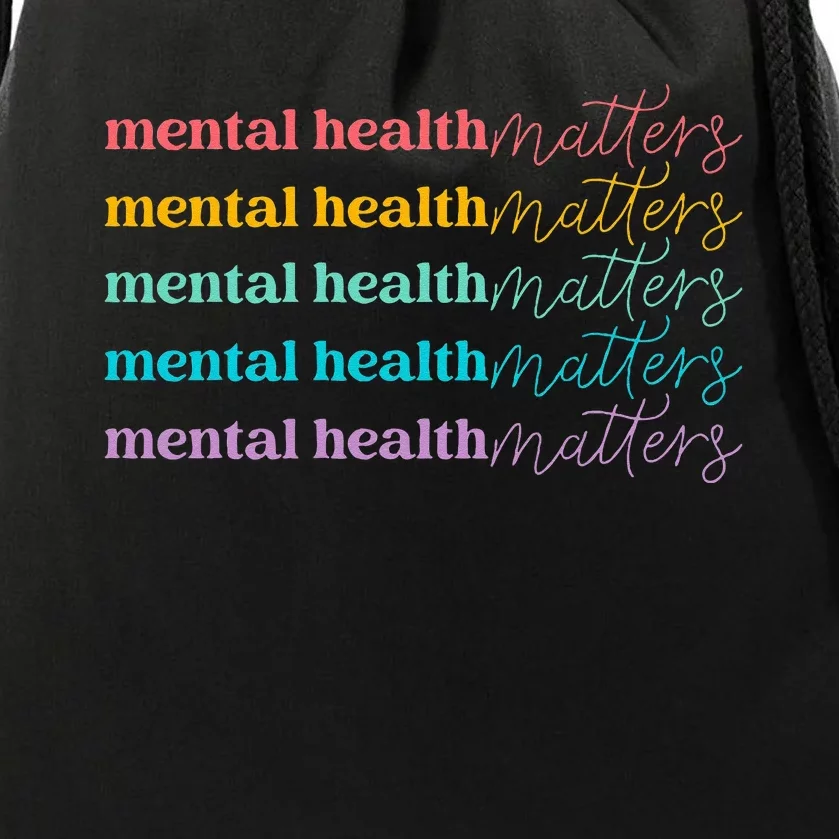 Tal Health Matters Be Kind Self Care Tal Awareness Drawstring Bag