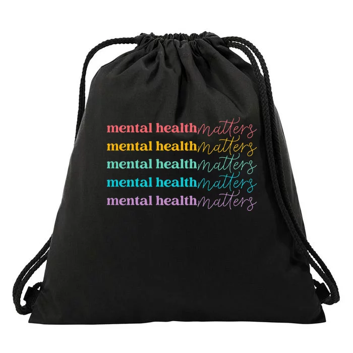 Tal Health Matters Be Kind Self Care Tal Awareness Drawstring Bag