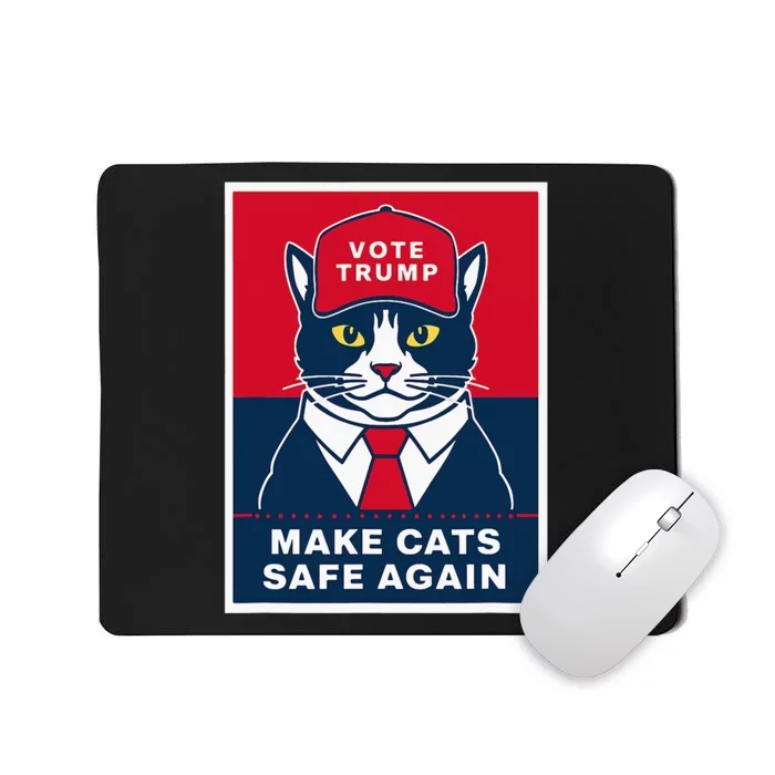 Trump Harris Make Pet Safe Again Democratic Republican Mousepad