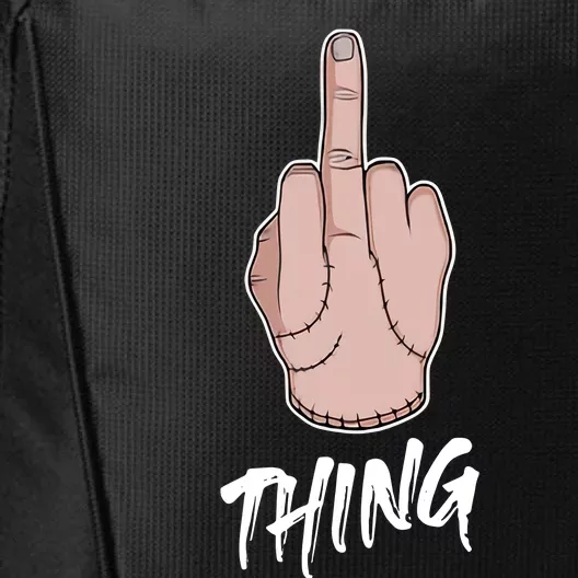 Thing Hand Middle Finger Up Funny Wednesday Lover City Backpack