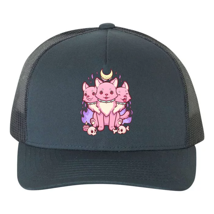 Three Headed Moon Dogs Yupoong Adult 5-Panel Trucker Hat