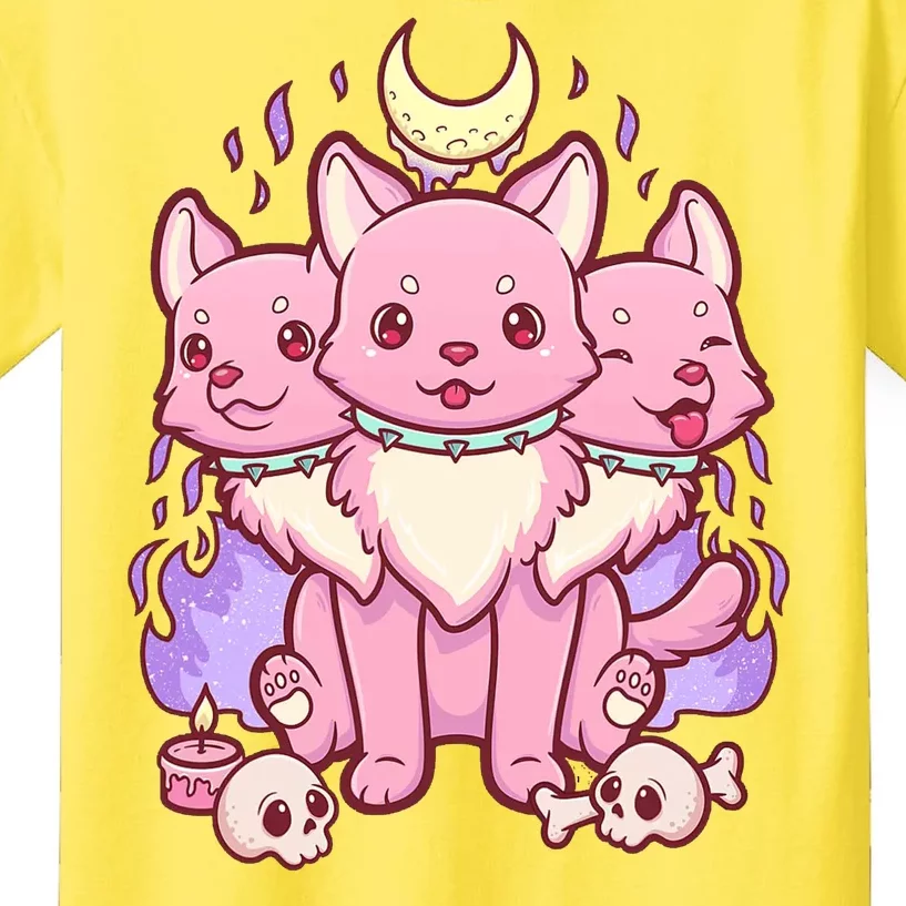 Three Headed Moon Dogs Kids T-Shirt