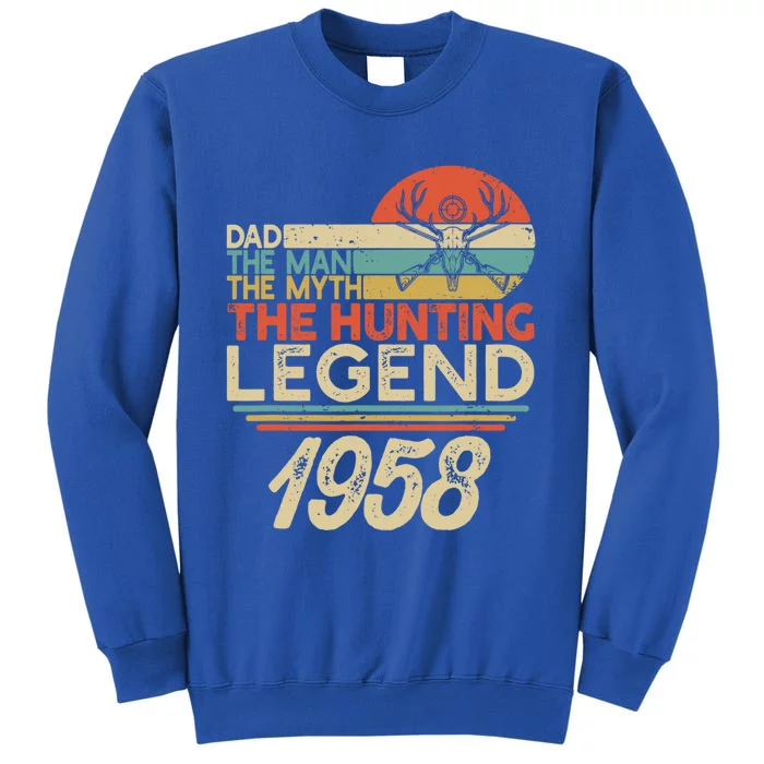 The Hunting Myth Legend Dad Born In 1958 Vintage Hunter Gift Tall Sweatshirt