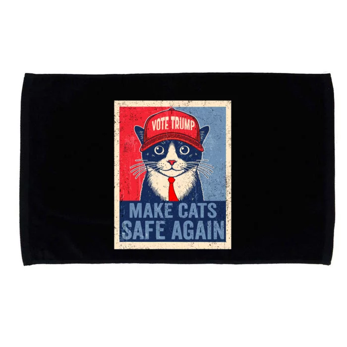 Trump Harris Make Pet Safe Again Democratic Republican Cool Gift Microfiber Hand Towel