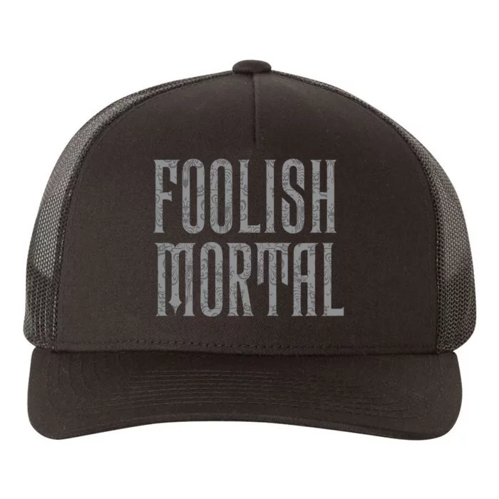 The Haunted Mansion Foolish Mortal Patterned Yupoong Adult 5-Panel Trucker Hat