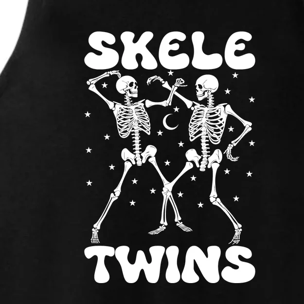 Twins Halloween Matching Skeletwins Ladies Tri-Blend Wicking Tank