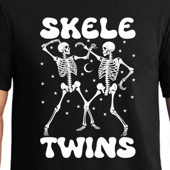 Twins Halloween Matching Skeletwins Pajama Set