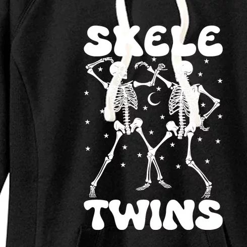 Twins Halloween Matching Skeletwins Women's Fleece Hoodie