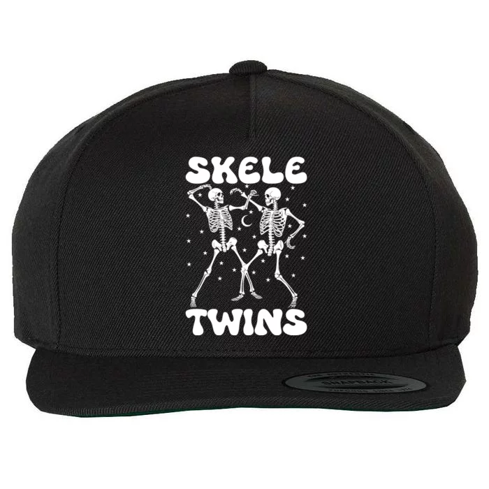 Twins Halloween Matching Skeletwins Wool Snapback Cap