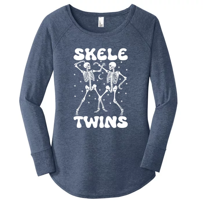 Twins Halloween Matching Skeletwins Women's Perfect Tri Tunic Long Sleeve Shirt