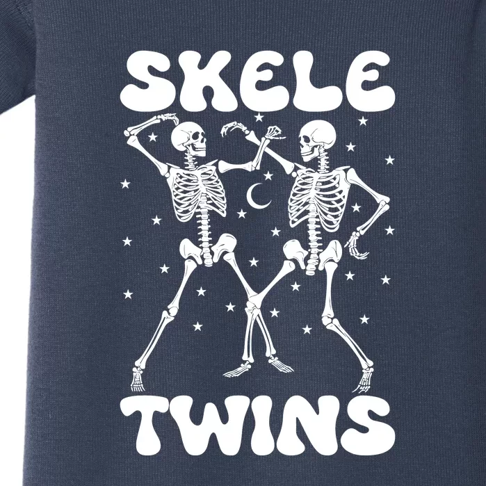 Twins Halloween Matching Skeletwins Baby Bodysuit