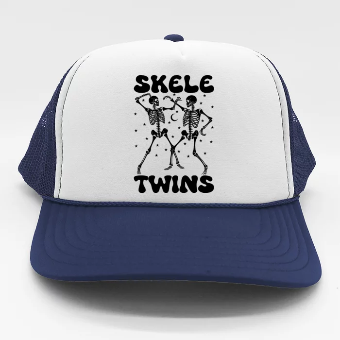 Twins Halloween Matching Skeletwins Trucker Hat