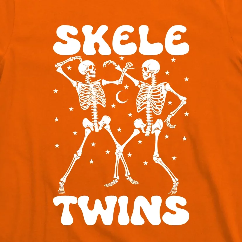 Twins Halloween Matching Skeletwins T-Shirt