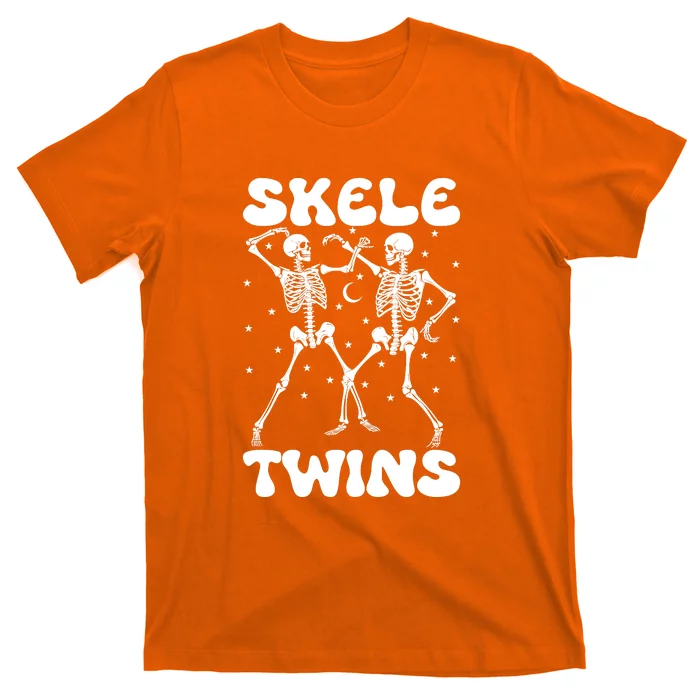 Twins Halloween Matching Skeletwins T-Shirt