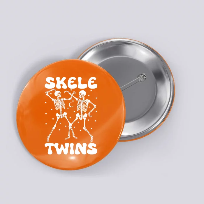 Twins Halloween Matching Skeletwins Button