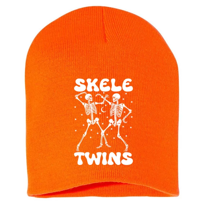 Twins Halloween Matching Skeletwins Short Acrylic Beanie