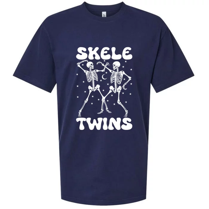 Twins Halloween Matching Skeletwins Sueded Cloud Jersey T-Shirt