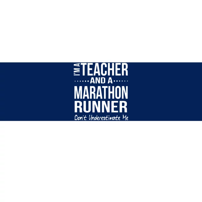 Teacher Half Marathon Funny Running Gift High School Runner Premium Bumper Sticker