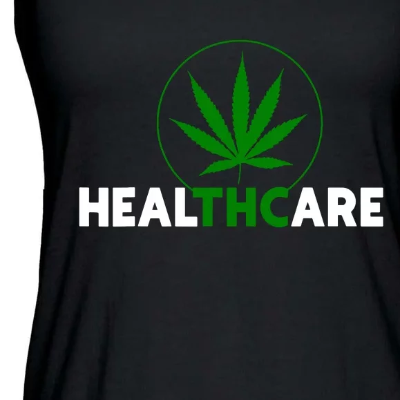 Thc Healthcare Marijuana Weed 420 Pothead Humor Ladies Essential Flowy Tank