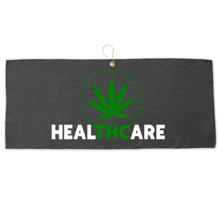 Thc Healthcare Marijuana Weed 420 Pothead Humor Large Microfiber Waffle Golf Towel