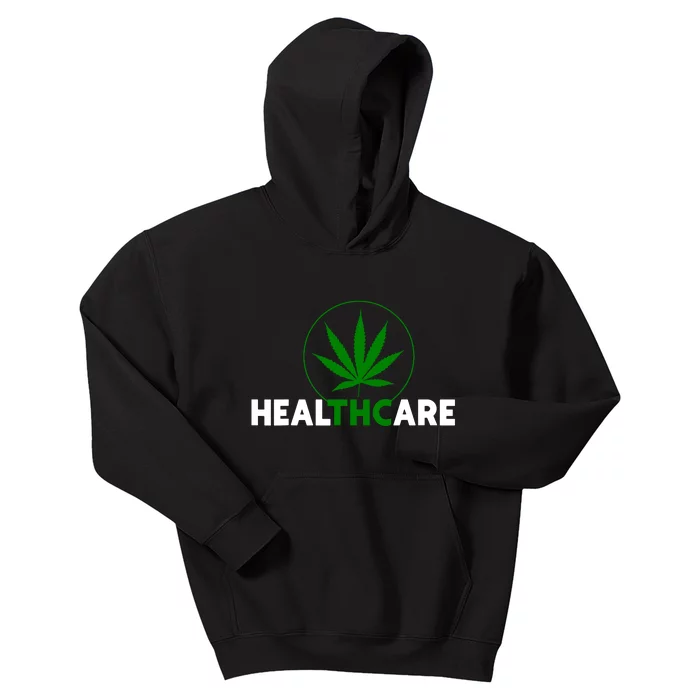 Thc Healthcare Marijuana Weed 420 Pothead Humor Kids Hoodie