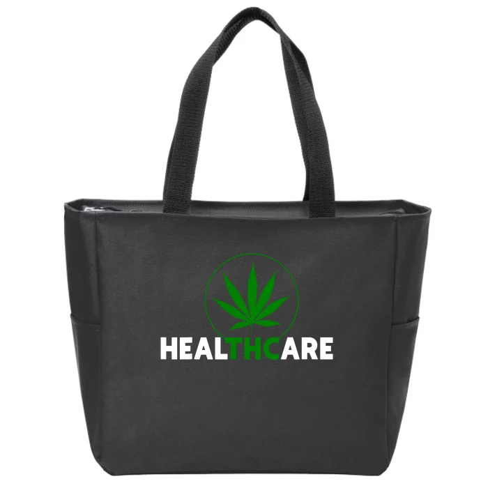 Thc Healthcare Marijuana Weed 420 Pothead Humor Zip Tote Bag