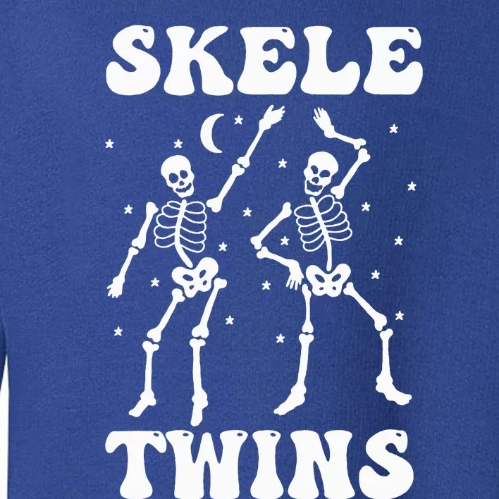 Twins Halloween Matching Skeletwins Funny Dancing Skeletons Toddler Sweatshirt