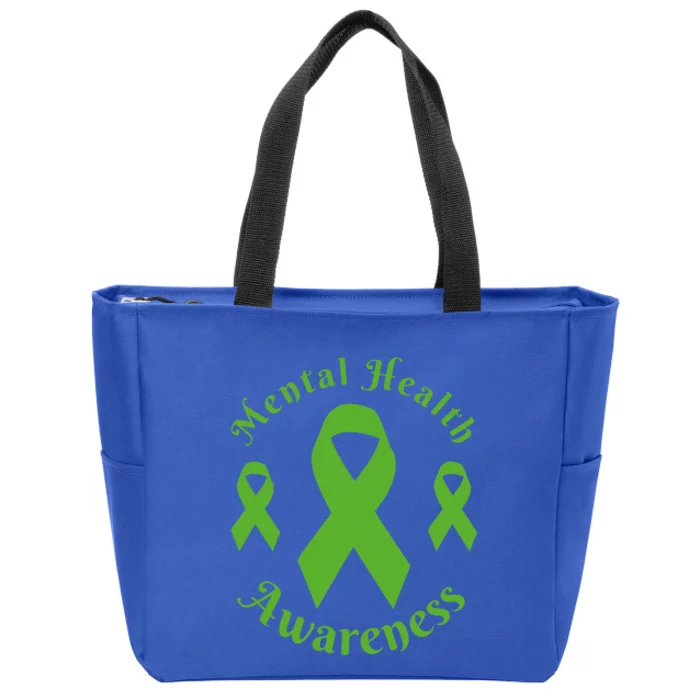 Tal Health Month We Wear Green Tal Health Awareness Gift Zip Tote Bag