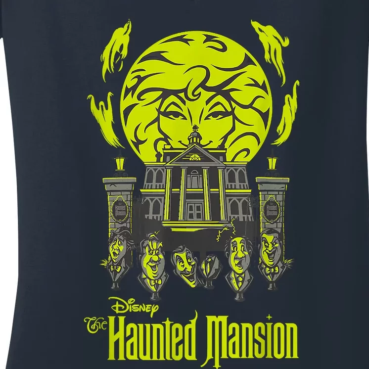 The Haunted Mansion Madame Leota & Singing Busts Poster Women's V-Neck T-Shirt