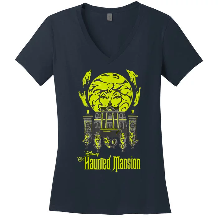 The Haunted Mansion Madame Leota & Singing Busts Poster Women's V-Neck T-Shirt