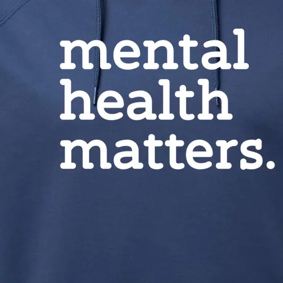 Tal Health Matters Minimalist Empathy Quote Gift Performance Fleece Hoodie