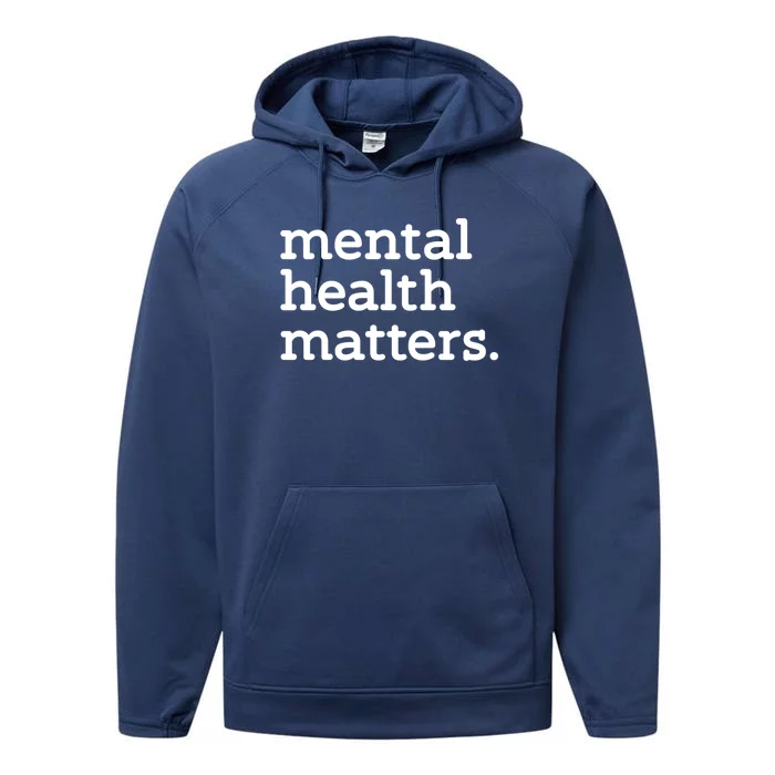 Tal Health Matters Minimalist Empathy Quote Gift Performance Fleece Hoodie