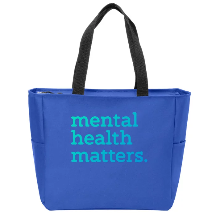 Tal Health Matters Minimalist Empathy Quote Gift Zip Tote Bag