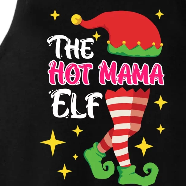 The Hot Mama Elf Mother Elf Funny Gift Ladies Tri-Blend Wicking Tank