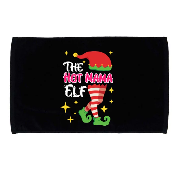 The Hot Mama Elf Mother Elf Funny Gift Microfiber Hand Towel