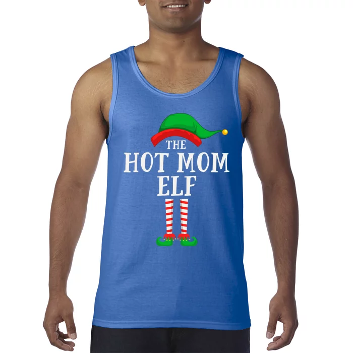 The Hot Mom Elf Christmas Family Matching Group Mother Gift Tank Top