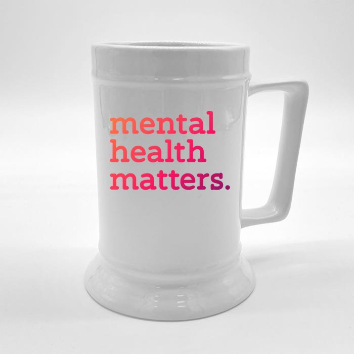 Tal Health Matters Minimalist Empathy Quote Gift Front & Back Beer Stein