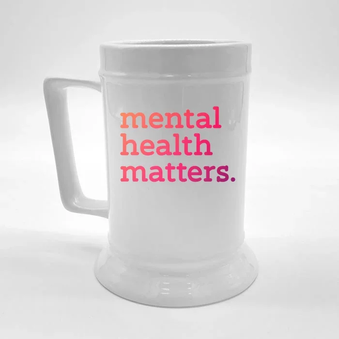 Tal Health Matters Minimalist Empathy Quote Gift Front & Back Beer Stein